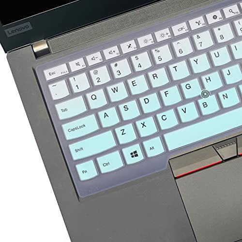 Keyboard Cover for Lenovo Thinkpad X1 Carbon 14 5th-8th Gen, ThinkPad X1 Yoga Gen 3 4 5, Thinkpad X1 Extreme 14, ThinkPad T460 T470 T480 T490 T495 T14 T14s, ThinkPad L490 L390 L460 L470 L480 L14 P14s - color: MintGreen