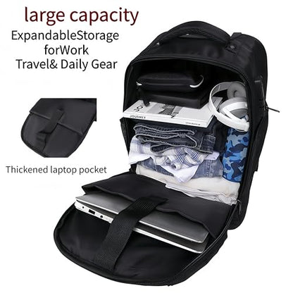 Rolling Backpack with Wheels - Water-Resistant, that fits a 17-inch laptop，Anti-theft, ideal for travel and business use—a Rolling Backpack with Wheels