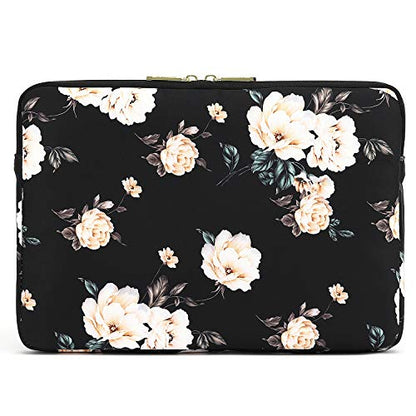 15 inch Laptop Sleeve, Compatible with MacBook pro 15.4 ，MacBook Air 15.4 MacBook pro 16 and 15.6 inch Notebook Computer, Water Repellent Laptop Bag,Shockproof case(15-15.6 inch, Black Peony) - color: Black Peony, size: 15-15.6 inch