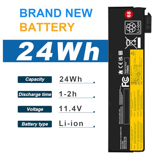 Fancy Buying 0C52861 0C52862 Battery for Lenovo Thinkpad L450 L460 L470 T440 T440s T450 T450s T460 T460P T470P T550 T560 K2450 S440 S540 P50S W550 W550S X240 X250 X260 X270 Series 45N1128 45N1734 - size: 8.11*2.52*0.35inch