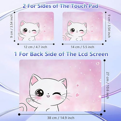 Laptop Skin Sticker Decal Cover,Cute Pink Cat | DIGTIALL Universal Laptop Skin Sticker, Waterproof Removable Notebook Decal Protector Cover for 12 13 14 15 Inch Laptops - color: Cute Pink Cat