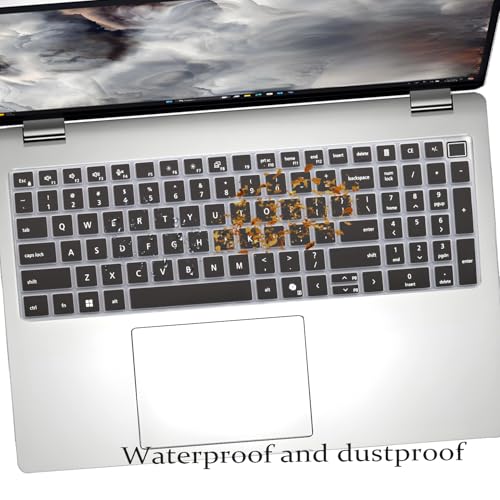 2 PCS Keyboard Cover for 16" Dell Pro 16/Pro 16 Plus/Pro Max 16 PB16250 PB16255 PC16250 PC16255 MC16250 MC16255, Dell Pro Max 18 Plus MB1825 2026-2024 18'' Laptop (NOT FIT Pro 16 Premium DA16250) - color: Black+Clear