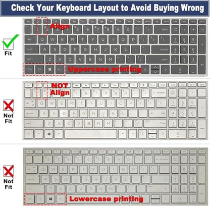 Keyboard Cover for HP Laptop 15-fc 15-fd 15.6" Series 15z-fc000 15t-fd000 15t-fd100 15-fd0023dx 15-fd0005dx 15-fc0025dx 15-fc0245dx fd0883nr fd0083wm fd0127dx fd0182wm 15-fc0093dx fc0041wm - color: Dazzle