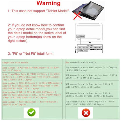 Protective Case for Acer Aspire 15 A15-61M A15-51M/Aspire Go 15 AG15-71PT AG15-21P AG15-31P/Aspire 5 15 A515-47 A515-48M/Nitro V 15 ANV15-41 ANV15-51/TravelMate Vero 15 TMV15-51,Galaxy - color: Galaxy