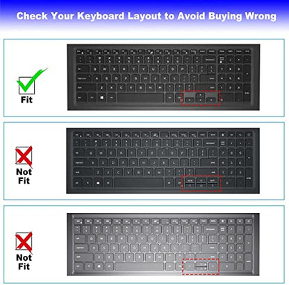 Keyboard Cover fit Dell Inspiron 15 3000 5000 Series/Dell G3 15 17 Series/Dell Inspiron G7 7786 7790 /Dell Inspiron 3583 3593 3558 3580 5570 5558 5559 7559 7567 Accessories Keyboard Cover-MintGreen - color: MintGreen