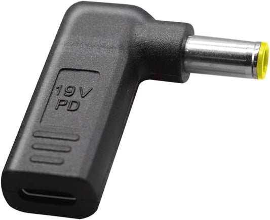 100W USB C to 5.5mm X 2.5mm Adapter, DC 5.5 X 2.5mm Type C DC Adapter Support 19V Made for Asus Laptops, Printer,Car Refrigerator Series - style: 5.5x2.5mm