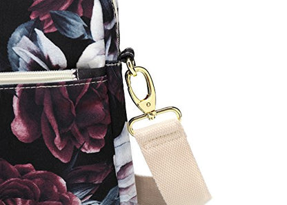 Red and White Rose Laptop Shoulder Messenger Bag Case With Rebound Bubble Protection for 15.6 inch-16 inch laptop - color: ‎red and White Rose(cushioned)
