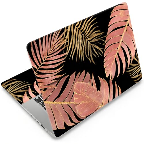 DEGDFSGR 12.1-15.6 Inch Universal Reusable Laptop Skin Sticker Decal, Waterproof Removable Protector for Notebook Cover, Scratch-Resistant Vinyl Cuttable Full Wrap Sticker, Luxury Monstera Palm Leaf - color: Luxury Monstera Palm Leaf