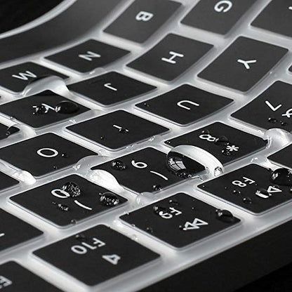 ProElife Ultra Thin Silicone Keyboard Protector Cover Skin for Apple Magic Keyboard & Magic Keyboard 2 (U.S Version, Model: MLA22L/A-A1644, Without Numeric Keypad) (Black) - color: Black