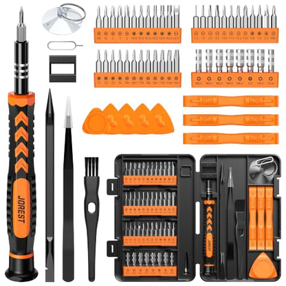 JOREST 59Pcs Small Precision Screwdriver Set with Torx T5, T6, T8, Mini Repair Tool Kit for Macbook, Computer, Laptop, iPhone, PS4 PS5, Xbox, Switch, Eyeglasses, Watch, PC, Ring Doorbell, Electronic | Magnetic Electronic Repair Tool Kit for Macbook, Compu