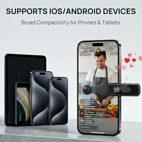 Auto Clicker for Smart Phone, Auto Screen Tapper for Smartphone Tablet TikTok Live - Rechargeable Phone Screen Device Speed Clicker with 107 Adjustable Speed and Digital Display