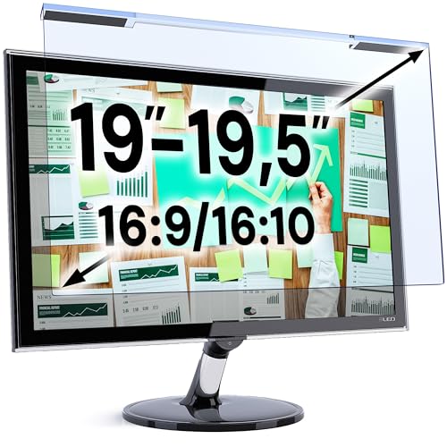 Blue Light Screen Protector for 19, 19.5 Inch Computer Monitor and Laptop – Anti-UV Blue Light Blocking Film for Desktop PC, Eye Protection Filter, 17.3" x 11.4", 1 Pack - color: Blue Screen for Monitor, size: [1 Pack] Acrylic 19"-19.5'' DIAGONAL (16:9/16