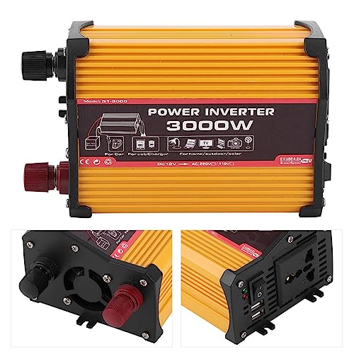 Car Power Inverter 300W, 12V to 110V Converter with Dual USB Ports, Portable Auto Charger for Laptops, Phones, Tablets