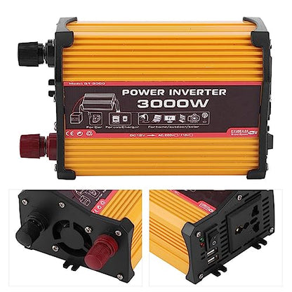Car Power Inverter 300W, 12V to 110V Converter with Dual USB Ports, Portable Auto Charger for Laptops, Phones, Tablets