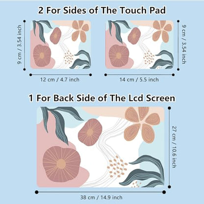 Universal Laptop Skin Sticker with 2 Wrist Pad Skins, Waterproof Scratch Resistant Vinyl Laptop Cover Decal, Cut to Fit for 11–15.6 Inch MacBook HP Dell Lenovo, Hand Drawn Abstract Doodle - color: Hand Drawn Abstract Doodle