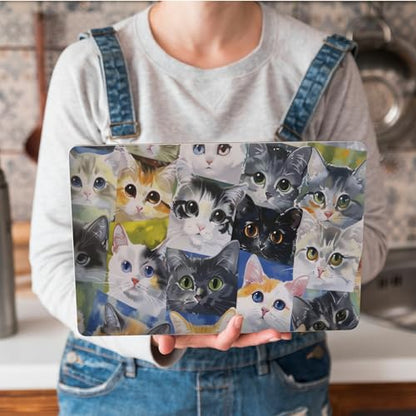 Universal Laptop Skin Sticker with 2 Wrist Pad Skins, Waterproof Scratch Resistant Vinyl Laptop Cover Decal, Cut to Fit for 11–15.6 Inch MacBook HP Dell Lenovo, Cats - color: Cats