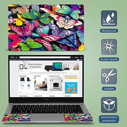 Pretty Butterflies Fashion Netbook Laptop Skin Sticker Reusable Protector Cover for 11.6-15.6 Inch Chromebook Skin YNEK-131 - color: YNEK-131