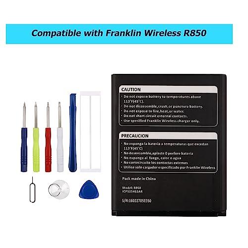 R850 Replacement Battery for Franklin Wireless R850 T9 R717 R871 Mobile Hotspot with Specialized Toolkit.