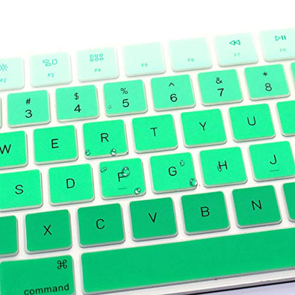 Ultra Thin Silicone Full Size Wireless Numeric Keyboard Cover Skin for Mac 2017 Magic Keyboard with Numeric Keypad MQ052LL/A A1843 US Layout,Ombre Green - color: Ombre Green
