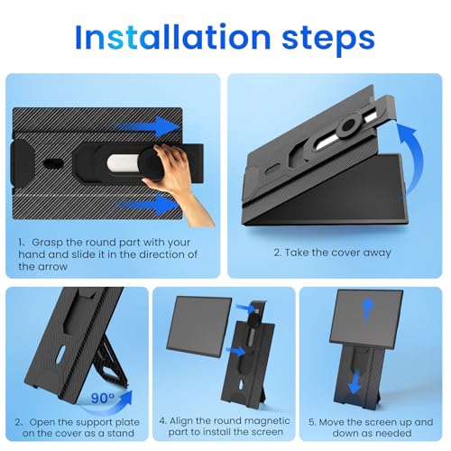 Portable Monitor for Laptop - Laptop Screen Extender HDMI USB C Travel External Display with Stand Gaming Monitor for PC MAC Switch Phone Computer Xbox PS4/5 - D1 - size: 16.1 inch FHD