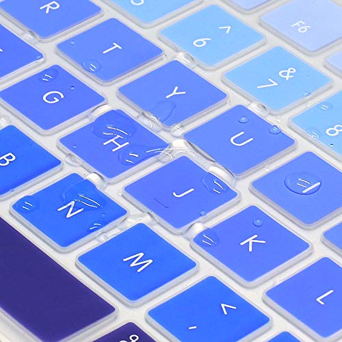 ProElife Ultra Thin Silicone Keyboard Protector Cover Skin for Apple Magic Keyboard & Magic Keyboard 2 (U.S Version, Model: MLA22L/A-A1644, Without Numeric Keypad) (Ombre Blue) - color: Ombre Blue