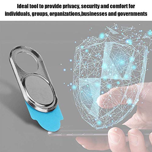 ASHATA 3pcs Metal Camera Lens, Ultra Thin Camera Cover Webcam Cover Blocker Slider for Smartphone Tablet Desktop Laptop (Silver)