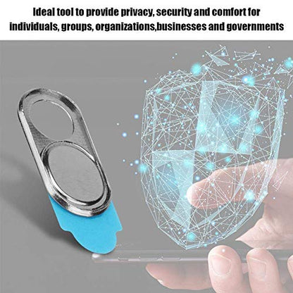 ASHATA 3pcs Metal Camera Lens, Ultra Thin Camera Cover Webcam Cover Blocker Slider for Smartphone Tablet Desktop Laptop (Silver)