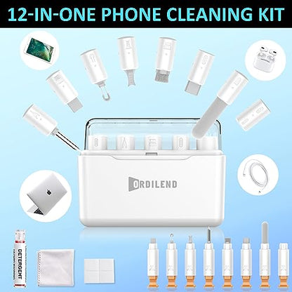 Ordilend Keyboard Cleaning Kit Laptop Cleaner +iPhone Cleaning Kit White
