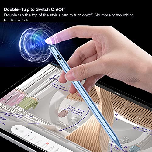 Stylus Pen for iPad 6th-11th Generation, 10 Mins Fast Charge Apple Pencil Compatible with 2018-2025 iPads Pencil, Apple Pen for iPad Pro 11"/12.9"/M4, Air 3/4/5/M2/M3, Mini 5/6 Gen, Blue - color: Blue