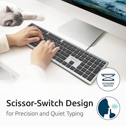 Kensington KB515 USB-C Wired Keyboard, QWERTY Full-Size Layout, Quiet Scissor-Switch Keys, Programmable, Copilot Hotkey, USB-A Adapter Included, Compatible with Windows, Black (K75410NA) - size: Full size, style: Wired