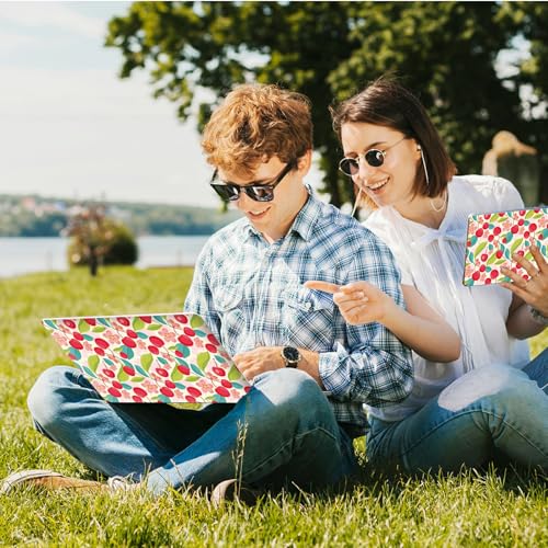 Universal Laptop Skin Sticker with 2 Wrist Pad Skins, Waterproof Scratch Resistant Vinyl Laptop Cover Decal, Cut to Fit for 11–15.6 Inch MacBook HP Dell Lenovo, Cherry - color: Cherry