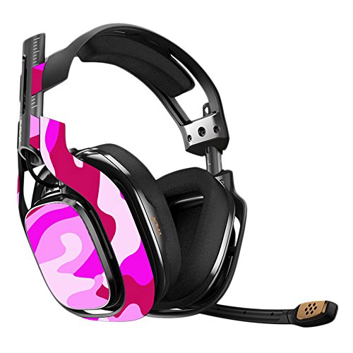 MightySkins Skin Compatible with Astro A40 3rd Generation Gaming Headset - Pink Camo Protective, Durable, and Unique Vinyl Decal wrap Cover Easy to Apply, Remove, and Change Styles Made in The USA - color: Pink Camo