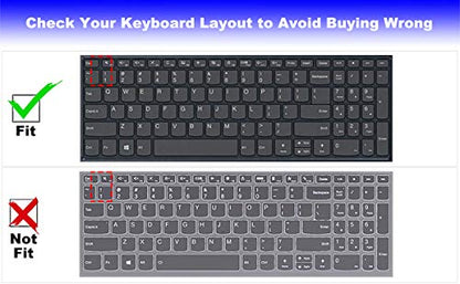 MUBUY Keyboard Cover for 2020 2019 New Lenovo IdeaPad 15.6" 17.3" 320 330 330s 340s 520 S540 720s 130 S145 L340 S340 V330 V130 Keyboard Protective Skin [with Numeric Keypad] -Black - color: Black