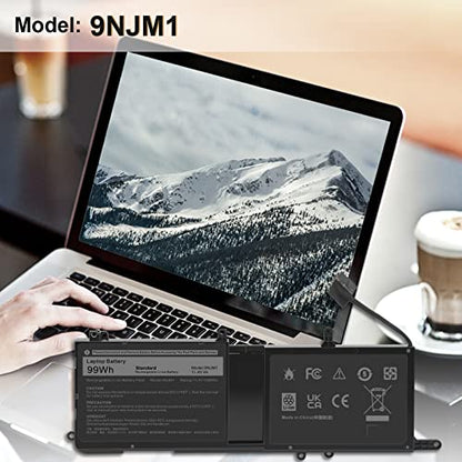 Fancy Buying 9NJM1 44T2R MG2YH Laptop Battery for Dell Alienware 15 R3 R4 17 R4 R5 Series P31E P69F P31E001 P31E002 P69F001 P69F002 HF25D 01D82 546FF 0546FF HF250 0HF250 0MG2YH - size: 11.55*4.19*0.51inch