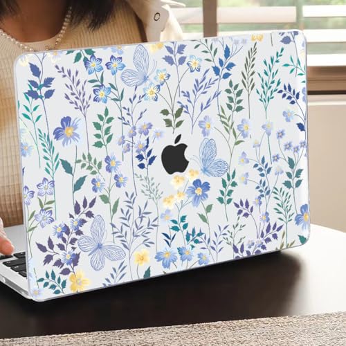 for MacBook Neo 13 inch Case 2026 A3404 with A18 Pro Chip, Anti-Scratch Slim Pattern Plastic Hard Shell Case 13-inch Neo Protective Cover with Keyboard Cover & Screen Film, Meadow Wildflower - color: Meadow Wildflower