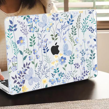 for MacBook Neo 13 inch Case 2026 A3404 with A18 Pro Chip, Anti-Scratch Slim Pattern Plastic Hard Shell Case 13-inch Neo Protective Cover with Keyboard Cover & Screen Film, Meadow Wildflower - color: Meadow Wildflower