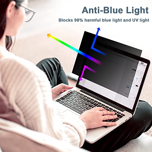 IPROKKO Laptop Privacy Screen 13.3 Inch Compatible With Hp, Dell, Acer, Lenovo, Thinkpad, Samsung, Asus, Sony, Removable 16:9 Aspect Laptop Privacy Shield, Anti Blue Light Glare 13.3 Inch Laptop Priva | Anti Glare & Blue Light Filter, Removable Spy Protec