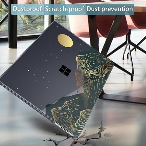 Mektron Case for 13.8" Microsoft Surface Laptop 8/7 (2026/2024) Surface Laptop 13.8 Inch Cover Fits Model 2036, Keyboard Cover +Screen Protector +Dust Plugs, Abstract Mountain C112 - color: Abstract Mountain C112