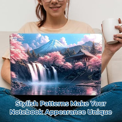 Reusable Universal Laptop Skin Sticker, Cut to Fit for 11.6–15.6 Inch Laptops, Waterproof Protective Film, No-Residue - Mount Fuji - color: Mount Fuji