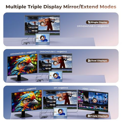 Microsoft Surface Thunderbolt 4 Dock 12-in-1 Triple Display Hub with 4K@60Hz HDMI + USB-C + DisplayPort, Surface Pro Docking Station for Surface Pro 12/11/10/9/8/X/7+/7, Surface Laptop, Surface Go - size: 12.