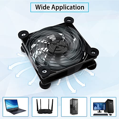 1Pack Quiet 120mm USB Fan Dual-Ball Bearings, USB Fan 5V, with L/M/H 3-Degree Speed Controller High Airflow Cooling Fan for Router Modem Receiver DVR PlayStation Xbox TV Box - size: 1Pack