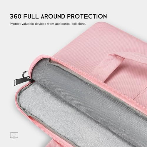 14 Inch Laptop Case Sleeve for HP Chromebook14/ Stream, Lenovo IdeaPad Flex 5, MacBook Air 15.3 M5, 13.5 Inch Surface Laptop 7/6 Carrying Bag, Pink - color: Pink, size: 13.3-15 Inch