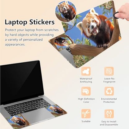 Laptop Skin Sticker Decal 15.6 Inch,12 13 13.3 14 15 15.6 in Laptop Netbook Skins for Notebook,Art Decal Removable Waterproof Scratch Resistant,Universal Vinyl Cover,Cute Raccoon Tree - color: Cute Raccoon Tree