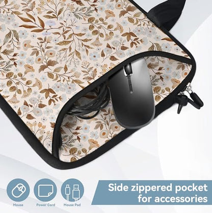 17 inch Laptop Shoulder Bag Carrying Case with Handle Fits 15.6/16/17/17.3/17.4 inch Laptop Notebook (Sicilian Flowers, 16-17.3 inch) - color: Sicilian Flowers