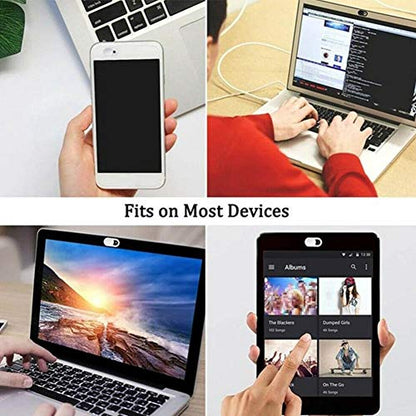 Webcam Cover, Ultra-Thin Camera Blocker Slider,Webcam Cover Slide Compatible with Laptop, Desktop, PC, Smartphone,Protect Your Privacy and Security - White - color: White (B)
