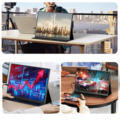 AYY 16" 2.5K 120Hz Portable Monitor, 2560x1600 HDR IPS Display, QHD 100% sRGB, USB-C & HDMI, Eye Care External Second Screen, for Laptop/PC/Phone/PS4/5/Xbox/Switch - size: 16 Inch, style: 2.5K 120Hz