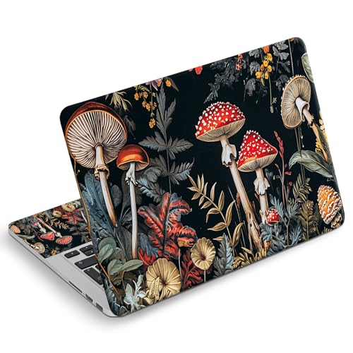 Universal Laptop Skin Sticker Decal, Compatible with MacBook HP Dell Lenovo 12"-15.6", Reusable Vinyl Notebook Cover 3PCS Set, High-Recognition Film-Fantasy Mushroom Plant - color: Fantasy Mushroom Plant