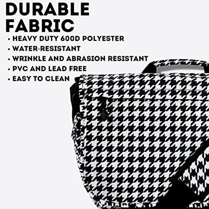 J World New York Thomas Laptop Messenger Bag for Women & Men. Kids Computer Bookbag - color: Houndstooth