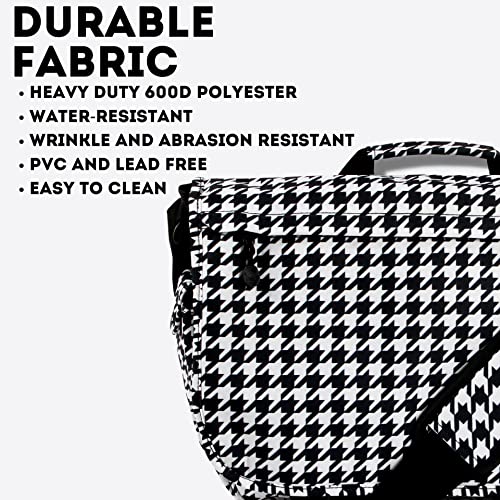 J World New York Thomas Laptop Messenger Bag for Women & Men. Kids Computer Bookbag - color: Houndstooth