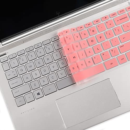 Keyboard Cover for HP Laptop 14-cf 14-fq 14-dq/dk 14-cf2121wm 14-cf2112wm 14-cf3036la 14-cf0006dx 14-cf2033wm 14-cf0013dx 14-cf2701ds 14-cf0014dx 14-fq1025nr fq0013dx fq0020nr 14-dk0002dx 14-dk0032dx - color: New-Pink